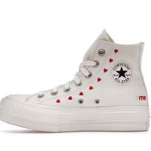 Limited Edition Platform Heart Converse size 8 worn once or twice